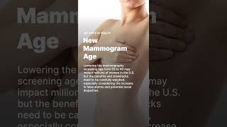 New Mammogram Age breastcancer [upl. by Acimehs]