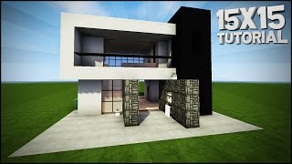 Minecraft House Tutorial 15x15 Modern House  Best House Tutorial [upl. by Herby]