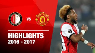 Highlights  Feyenoord  Manchester United  Europa League 20162017 [upl. by Heilman]