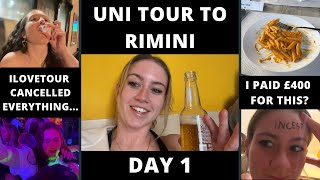 Uni Sports Tour to Rimini 2022  £400 for what  iLoveTour fail  Day 1 [upl. by Ronn323]