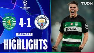 HIGHLIGHTS  Sporting Lisboa vs Manchester City  UEFA Champions League 2425  TUDN [upl. by Ayotac]