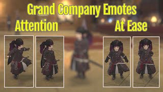 FFXIV Grand Company Guide Emotes Attention At Ease  Stormblood [upl. by Cordier]