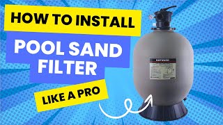 SWIMMING POOL SAND FILTER INSTALL step by step [upl. by Eceined371]