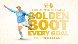 Every Erling Haaland Premier League goal 202324  Golden Boot winner [upl. by Anastasie580]