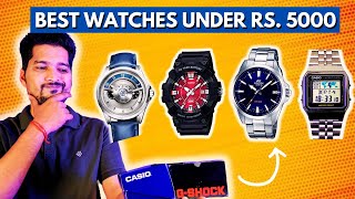 10 BEST Watches under ₹5000 ⚡in INDIA 2024  Best watches in India for Rs5000  Titan Casio Timex [upl. by Attej]