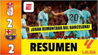 ¡FINAL POLÉMICO Barcelona RESCATÓ el empate 22 ante Granada con GOL de Sergi Roberto  La Liga [upl. by Anwahsad]