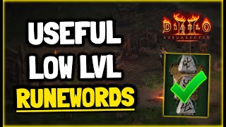 Low Runewords for Leveling in Diablo 2 Resurrected [upl. by Brezin428]