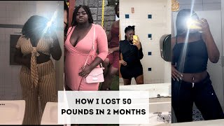 HOW I LOST 50 POUNDS IN 2 MONTHS pictures included [upl. by Cirderf838]