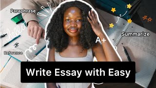 How to write a Great essayReport using AI with EasysummarizingParaphrasingreferencing Tools [upl. by Aseen]