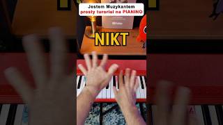 Jestem Muzykantem  prosty tutorial na pianino 😅🎹 pianino szkoła muzyka [upl. by Clywd]