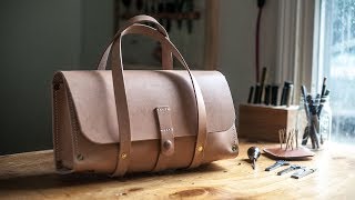 Making a Traditional Leather Tool Bag [upl. by Lamej]