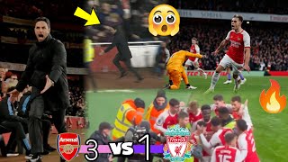 🤣Mikel ArtetaArsenal Fans amp Bench Crazy Reaction To Saka Martinelli amp Trossard Goal Vs Liverpool [upl. by Eirlav]