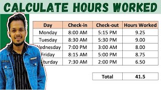 How To Calculate Working Hours In Excel  Calculate Hours Worked  Calculate OT Payment In Excel [upl. by Rector]