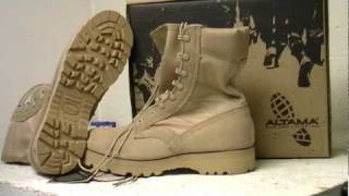 Altama 4158 Military Spec Tan desert boot video [upl. by Natica]