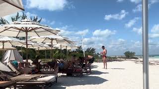 Beachfront at the Mystique Holbox by Royalton Hotel in Holbox Mexico [upl. by Harness]