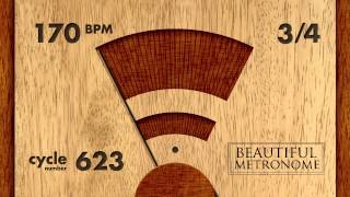 170 BPM 34 Wood Metronome HD [upl. by Jorin]