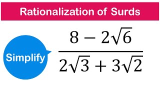 How to Rationalize  Rationalization  Class 9  Chapter 1  Number system [upl. by Ingrim]