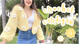 Crochet Cardigan  Crochet Sweater Tutorial [upl. by Ibbob82]