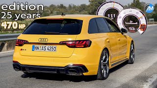 NEW Audi RS4 edition 25 years 470hp  0100 kmh acceleration amp SOUND🏁 by Automann in 4K [upl. by Drusy]