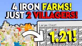 BEST INFINITE IRON FARM 121 Minecraft Bedrock MCPEXboxPS4Nintendo SwitchWindows 10 [upl. by Eelytsirk]