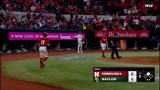 Dylan Carey RBI Double Nebraska Husker Baseball vs Baylor 21624 [upl. by Weiler]