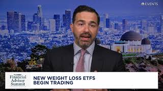 LIVE Roundhill CEO Dave Mazza on weight loss drugs and ETFs at CNBC FA Summit [upl. by Llen]