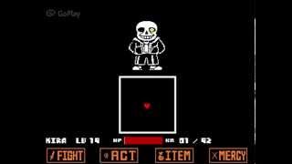 Undertale Sans boss fight  Genocide Run [upl. by Karr82]