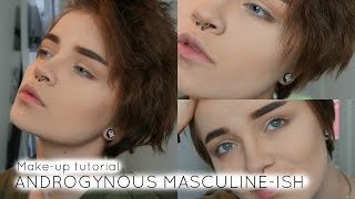 ANDROGYNOUS MASCULINEISH MAKEUP TUTORIAL [upl. by Ahouh]