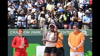 2018 Miami Final  Jelena Ostapenko vs Sloane Stephens  WTA Highlights [upl. by Xer]