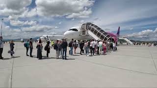 From Brasov Romania Airport To London Luton Airport Wizz Air Flightbrasovlondonairporttravel [upl. by Natsud]