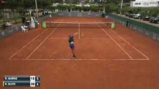 Roberto Quiroz ECU vs Renzo OlivoARG Lima challenger 2021 R2 [upl. by Prentiss979]