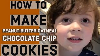 How to Make Peanut Butter Oatmeal Chocolate Chip Cookies ⎮ Cooking with Tiago [upl. by D'Arcy232]