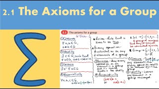 21 The Axioms for a Group FP2  Chapter 2 Groups [upl. by Gibrian776]