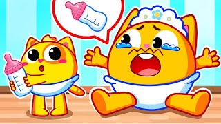 Dad Turned Into a Baby  Sibling Play  Funny Songs For Baby amp Nursery Rhymes by Toddler Zoo [upl. by Ambie]