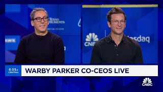 Warby Parker coCEOs on expansion strategy Vast majority of Americans want to go into a store [upl. by Chester]