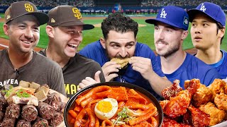 MLB Players Try Korean Baseball Stadium Food for the first time [upl. by Elna]