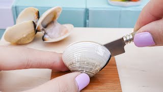 Delicious Clam Chowder in Miniature Kitchen  ASMR Cooking Mini Real Food [upl. by Ynogoham]