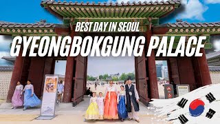 We Have the Best Day Visiting Gyeongbokgung Palace in Traditional Korean Hanbok  Seoul [upl. by Daughtry256]