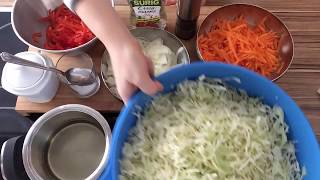 Krautsalat  капустный салат  Weißkohl  Kraut Salat eingelegt [upl. by Pedrick]