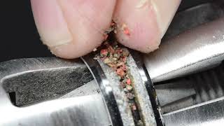 Making a Black Ceramic amp Red Opal Sand Ring [upl. by Llerdnam]