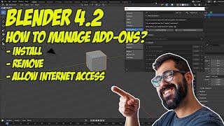 Blender 42 Tutorial How to Install Remove and Update Addons [upl. by Leuqcar951]