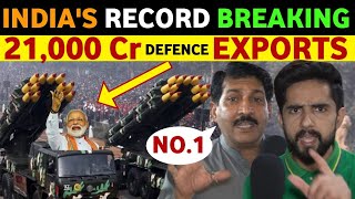 1ST TIME IN HISTORY INDIAS 21000 CR DEFENCE EXPORTS PAK PUBLIC SHOCKING REACTION ON INDIA REAL TV [upl. by Eilitan995]