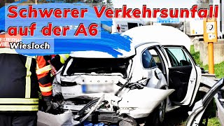 Auffahrunfall auf der A6 bei Walldorf [upl. by Emorej]