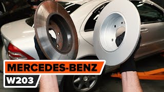 Hoe een remschijven achteraan vervangen op een MERCEDESBENZ W203 CKlasse HANDLEIDING AUTODOC [upl. by Eissat447]