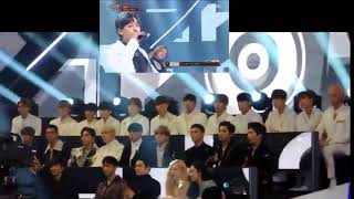 Fancam Idol EXO SEVENTEEN reaction to Winner Really Really  MBC gayo Daejejeon [upl. by Alguire]