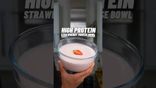 EASIEST High Protein Strawberry Mousse ONLY 290 Calories with 56g of protein 🍓🍧💪🏽 gymfood [upl. by Ttej]