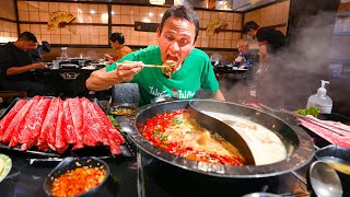 Insane Sichuan Chinese Food BEST SPICY HOT POT  Dino Mala Ribs in Los Angeles [upl. by Dremann293]