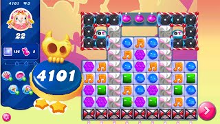 Candy Crush Saga level 4101 NO BOOSTERS  Super Hard Level  2 Stars 🌟🌟 [upl. by Akirehs]