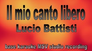 Il mio canto libero  Lucio Battisti  Instrumental  base karaoke [upl. by Enajharas]