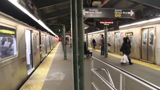 MTA NYC Subway R188 7 and R160B Q at Queensboro Plaza [upl. by Yesoj309]